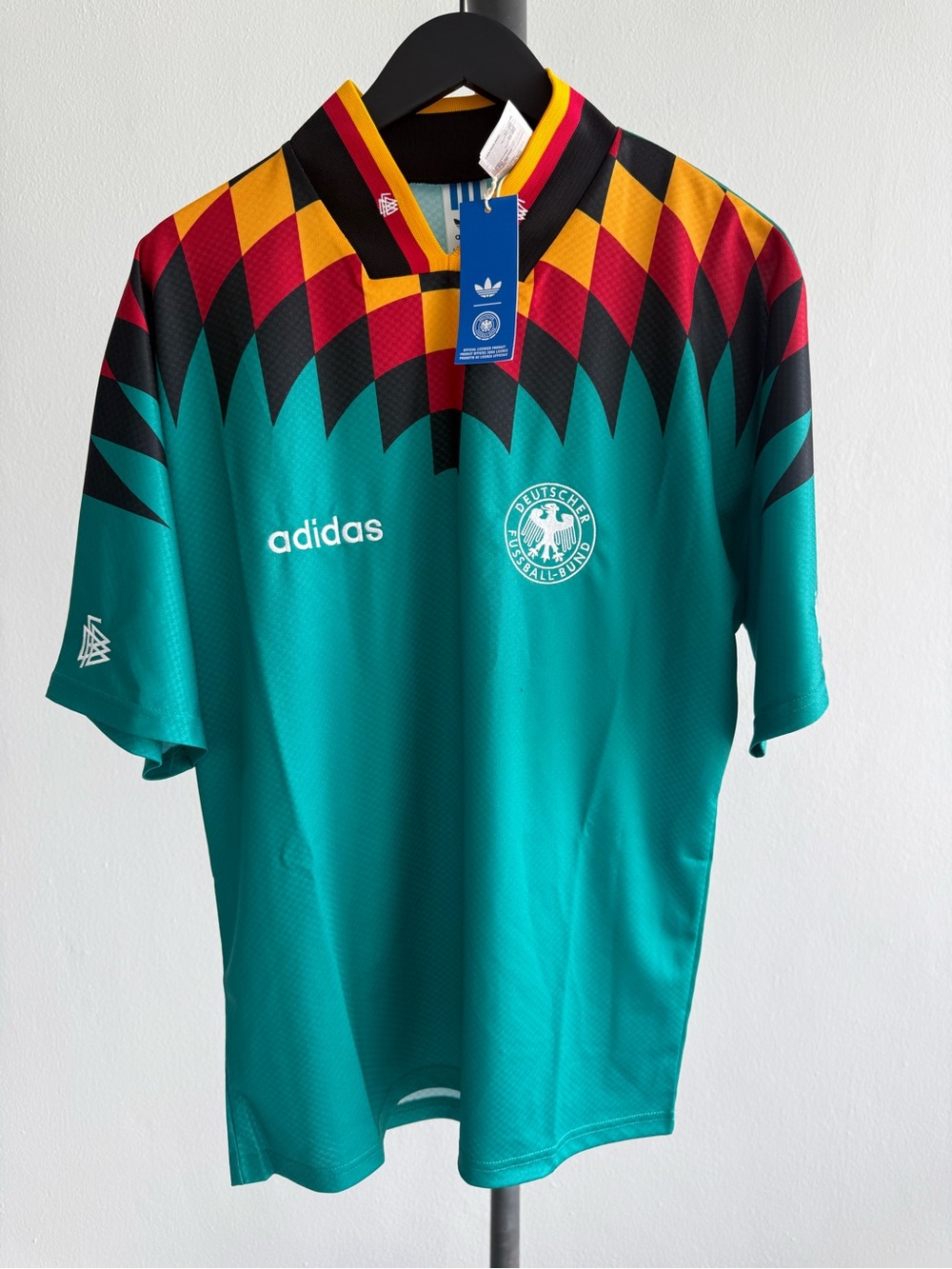 adidas Germany DFB 1994 Retro Soccer Jersey Men M Green NWT